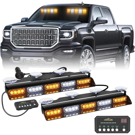 xridonsen 2x 17 inch emergency dash strobe lights.webp